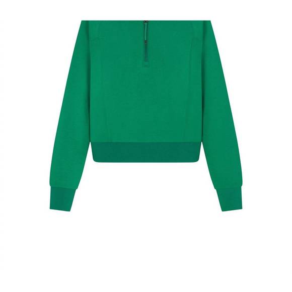 NEW SPANX airessentials half zip sweatshirt in field green - Picture 3 of 3